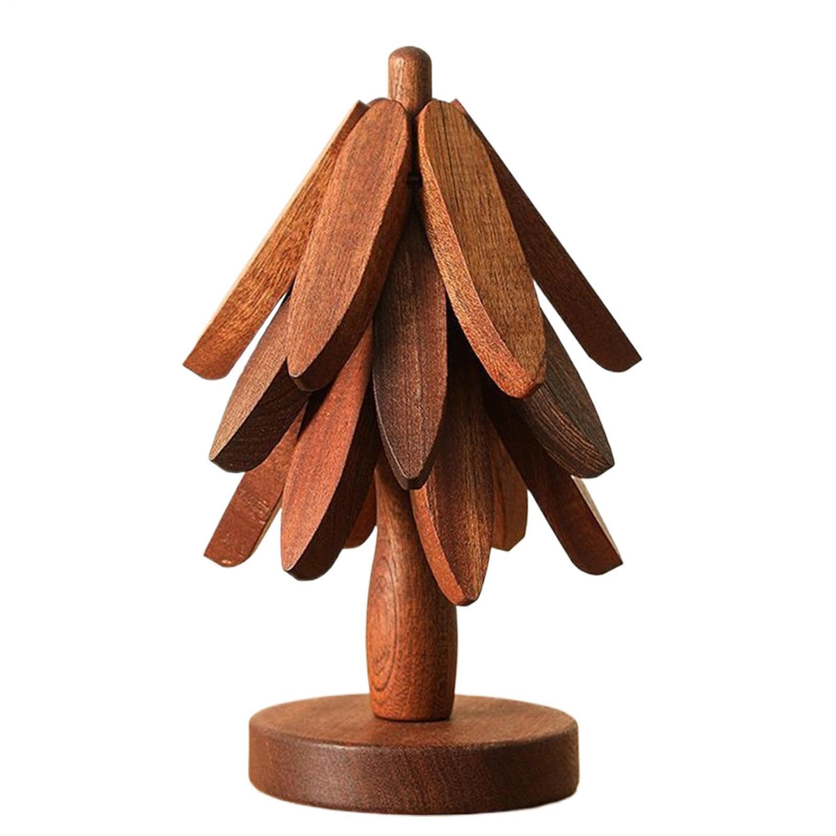 Wooden Tree Shape Trivets for Hot Dishes, Natural Treevot Coasters