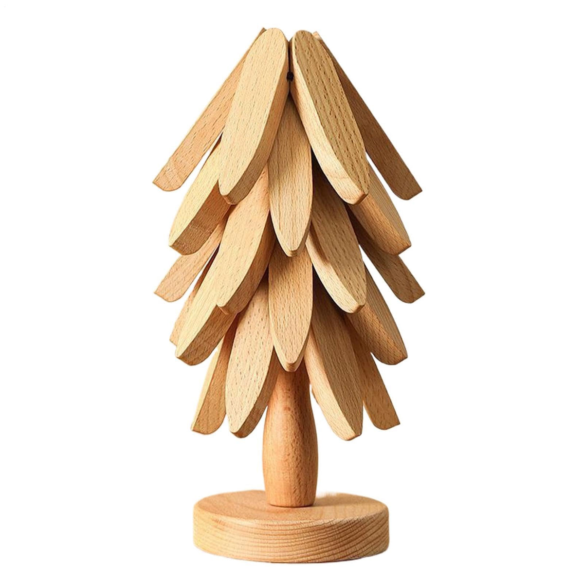 Wooden Tree Shape Trivets for Hot Dishes, Natural Treevot Coasters