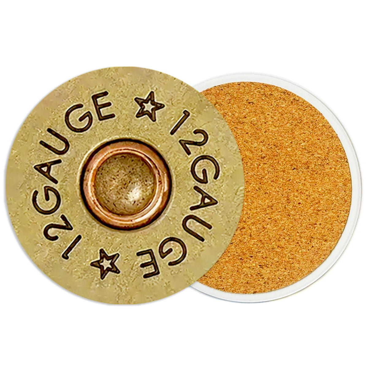 2PcsCat Ceramic Coasters with Cork Base Absorbent Cup Mat for Drinks