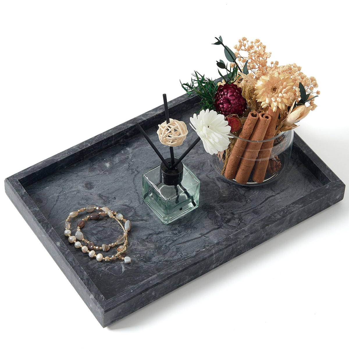 Marble Bathroom Tray,Pure Natural Vanity Tray