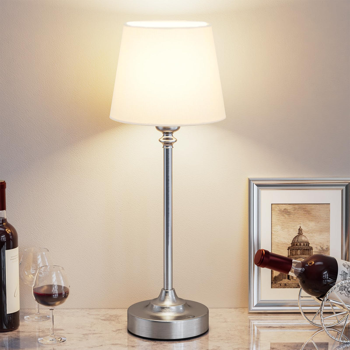 Kakanuo Gold Cordless Table Lamp with Rechargeable Battery, 1 Pack