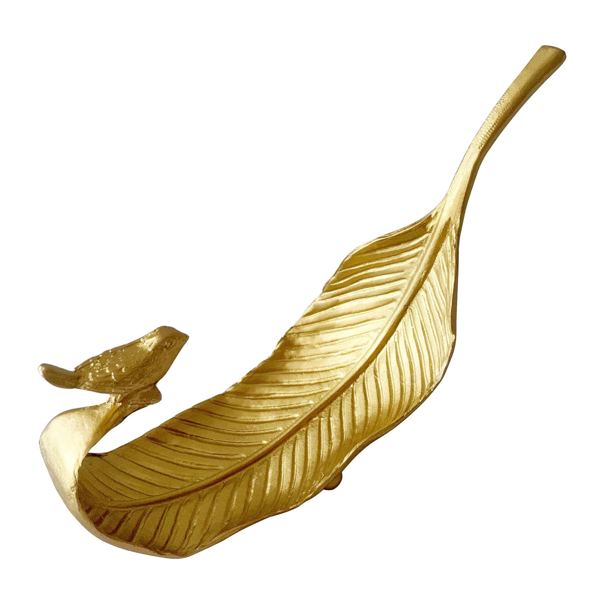 Small Leaf Shaped Trinket Dish, Decorative Gold Jewelry Dish Tray, Ring Hodler Dish Jewelry Organizer