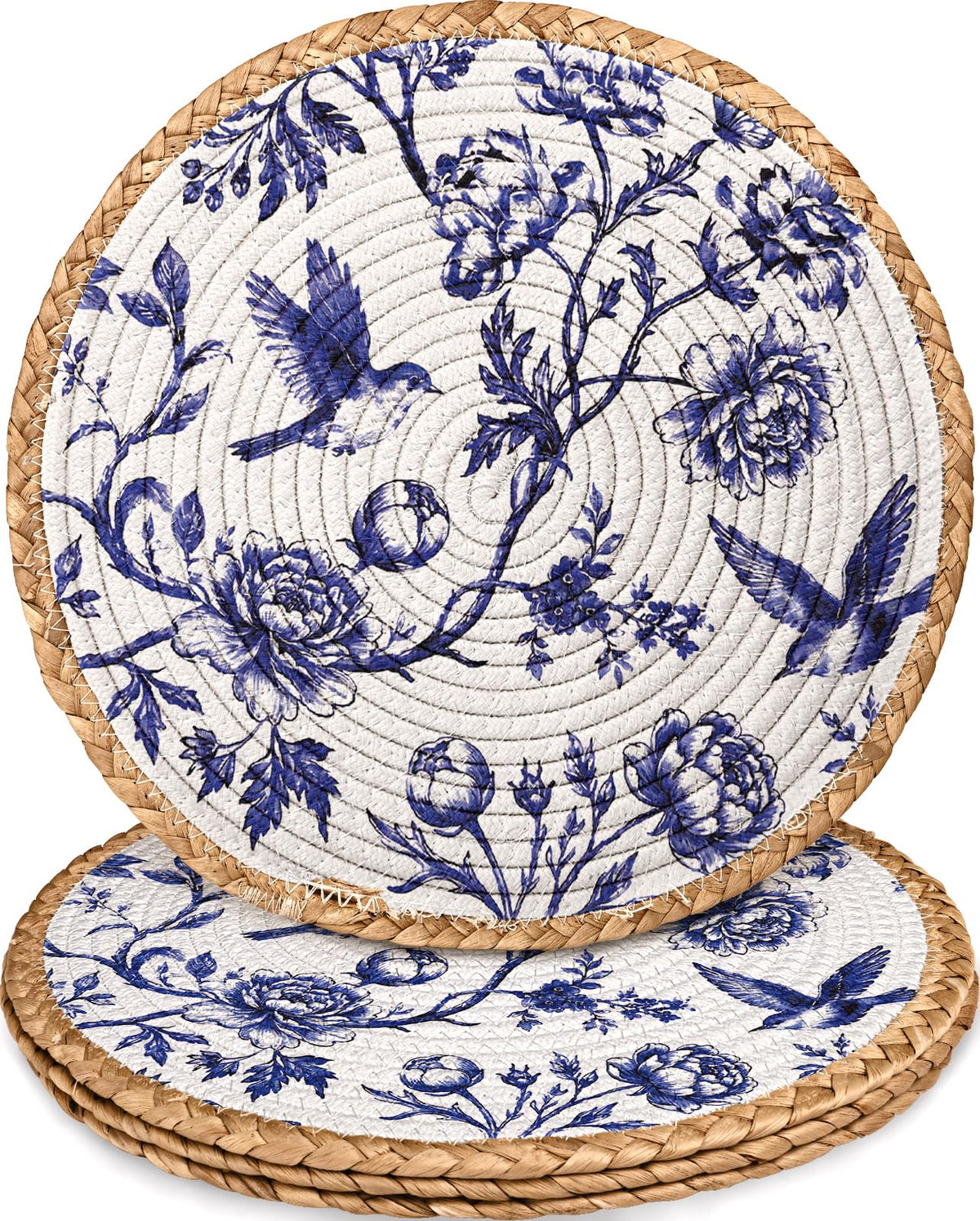 Heat Resistant Table Mats for Kitchen, Coasters, Pink Floral