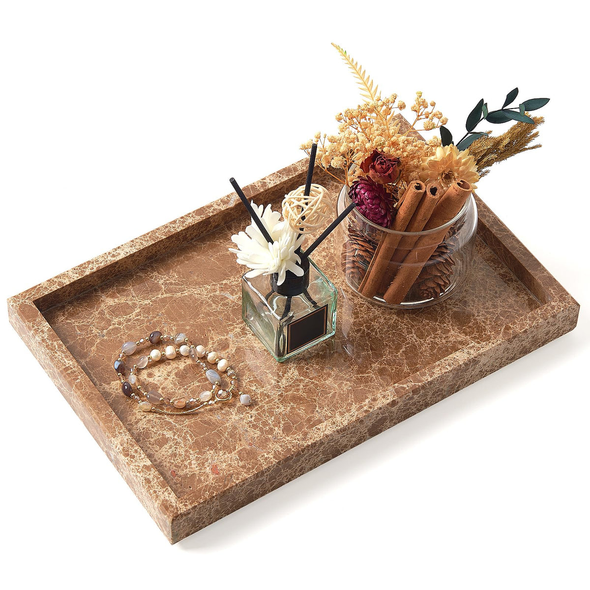 Marble Bathroom Tray,Pure Natural Vanity Tray