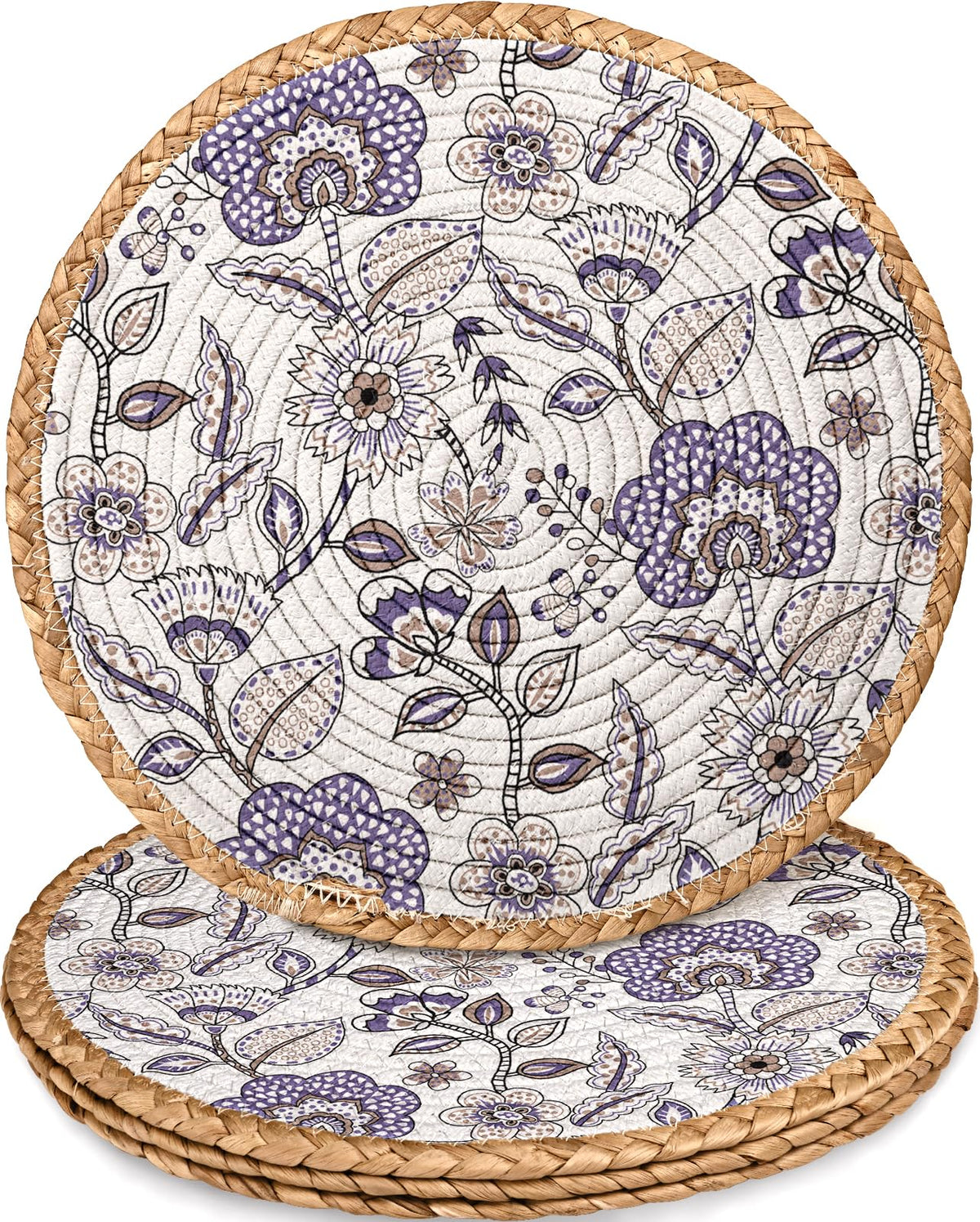 Heat Resistant Table Mats for Kitchen, Coasters, Pink Floral