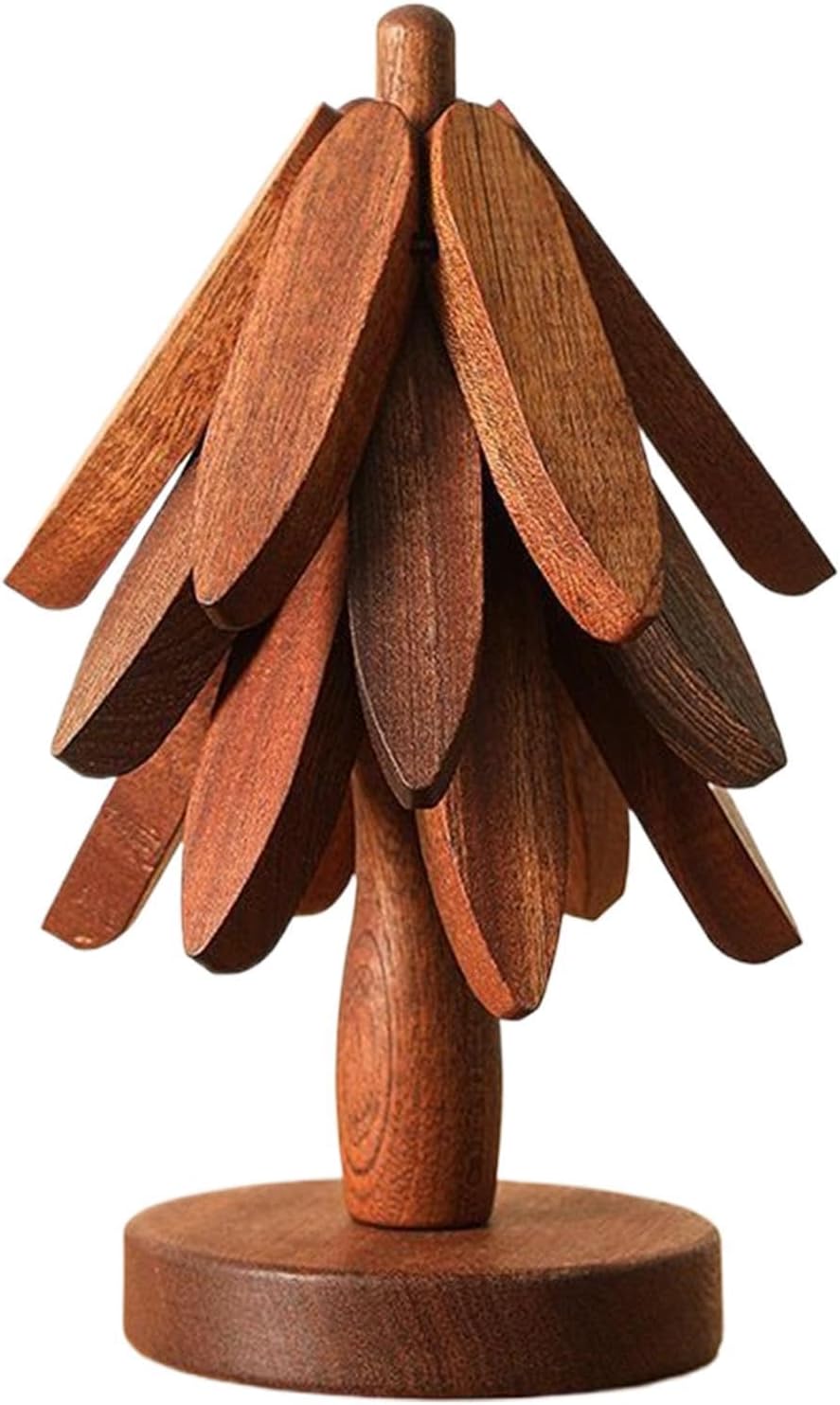 Wooden Tree Shape Trivets for Hot Dishes, Natural Treevot Coasters