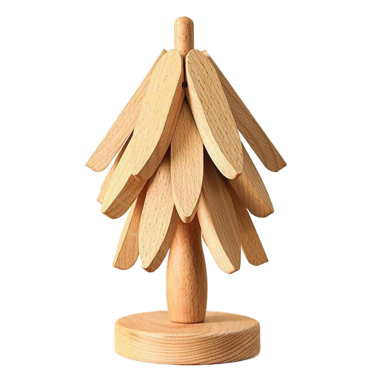 Wooden Tree Shape Trivets for Hot Dishes, Natural Treevot Coasters