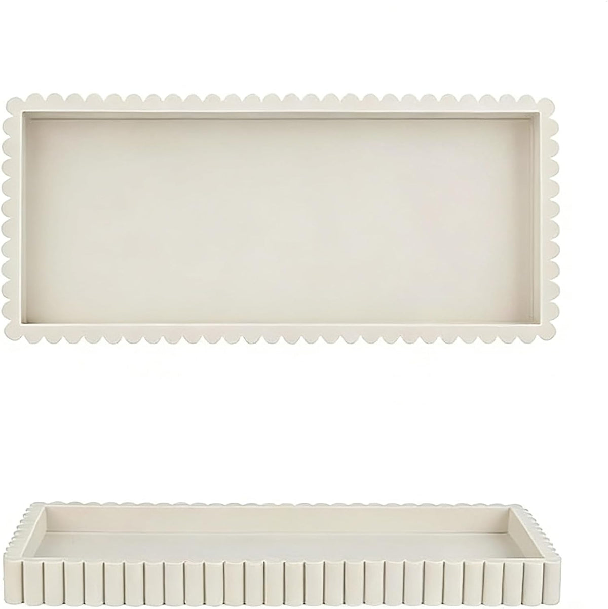 Nevado Silicone Rectangle Vanity Tray Small Decorative Tray (Beige)