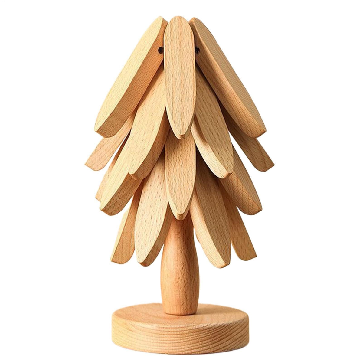Wooden Tree Shape Trivets for Hot Dishes, Natural Treevot Coasters