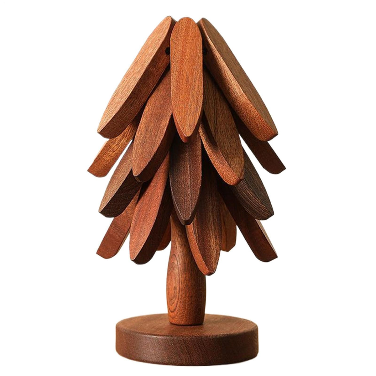 Wooden Tree Shape Trivets for Hot Dishes, Natural Treevot Coasters