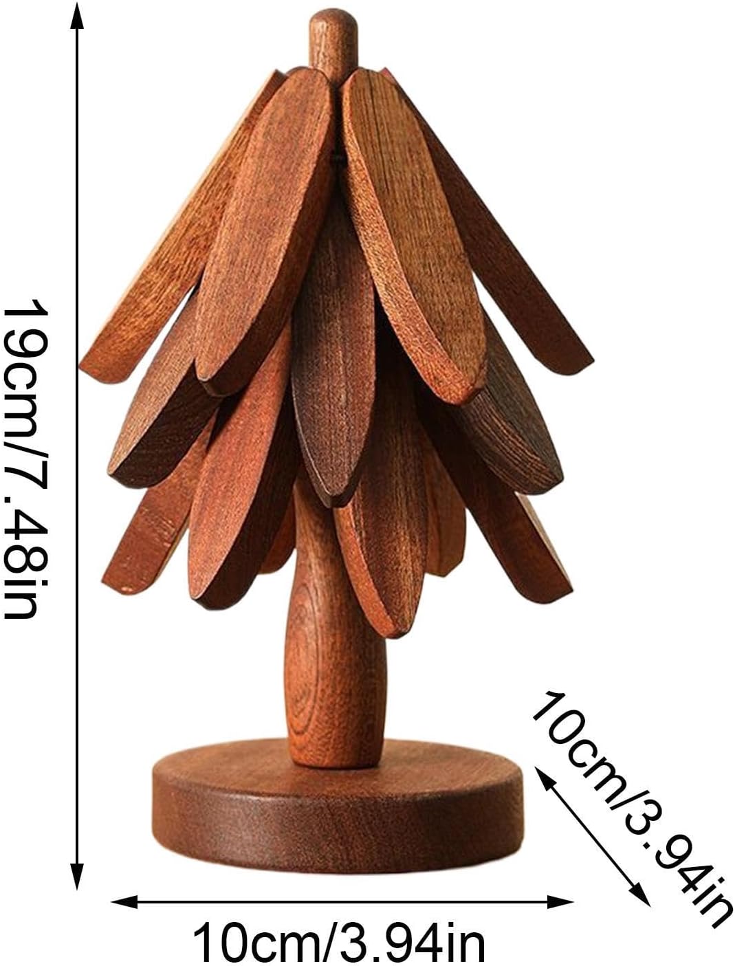 Wooden Tree Shape Trivets for Hot Dishes, Natural Treevot Coasters