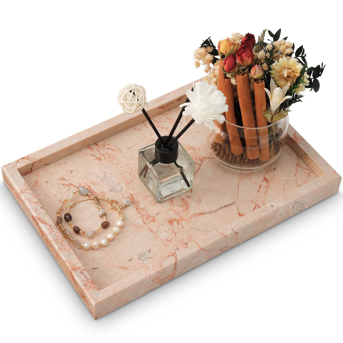 Marble Bathroom Tray,Pure Natural Vanity Tray