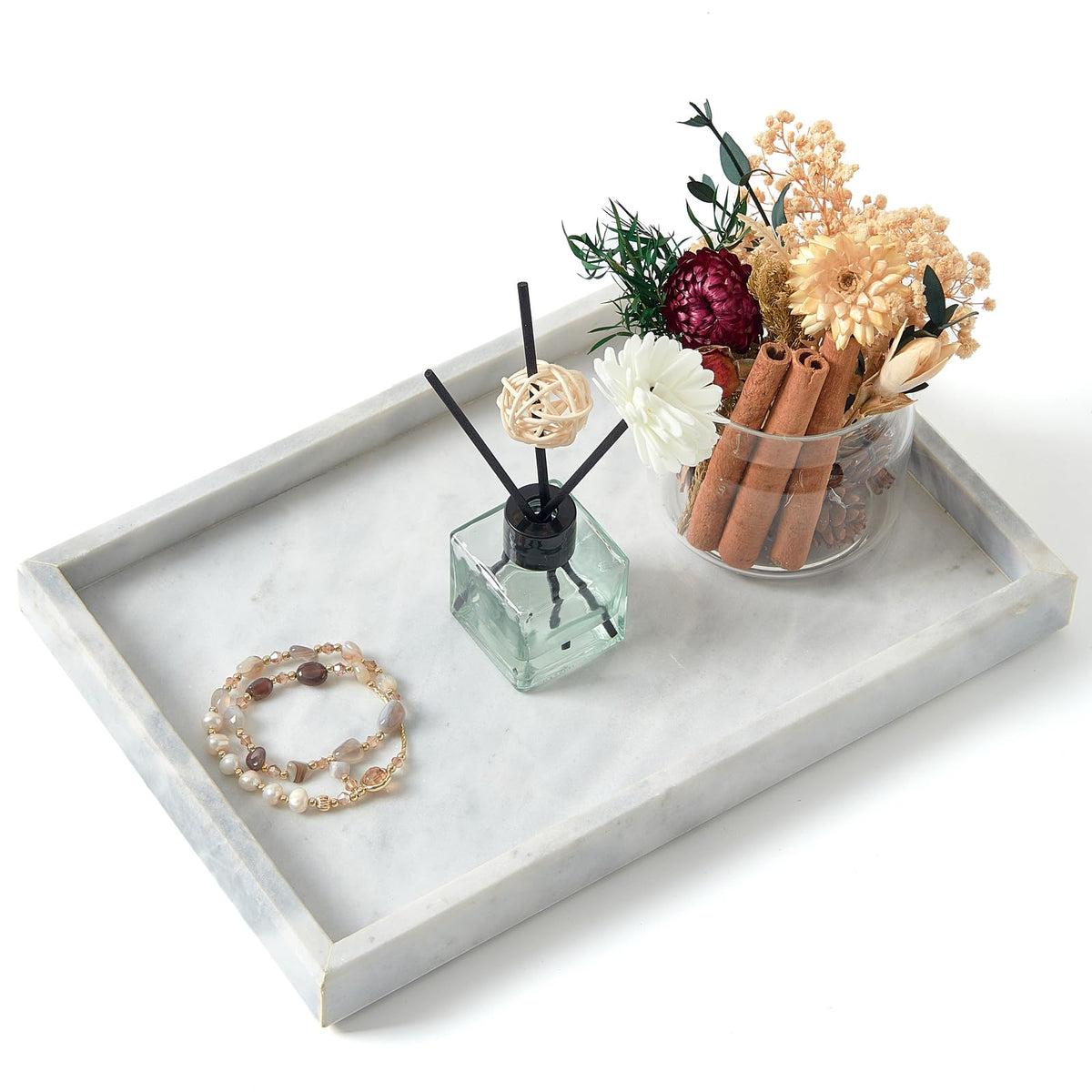 Marble Bathroom Tray,Pure Natural Vanity Tray