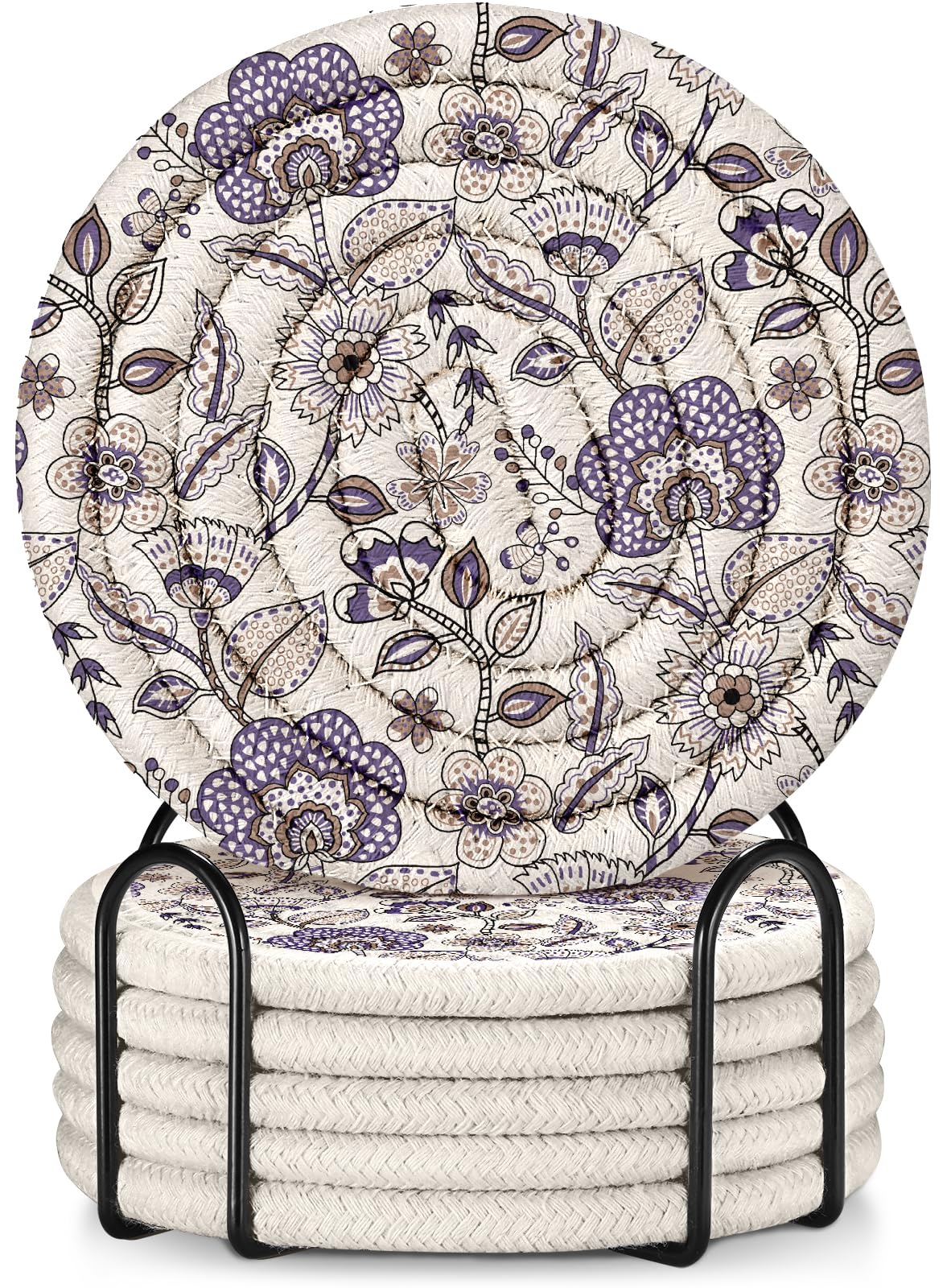 Heat Resistant Table Mats for Kitchen, Coasters, Pink Floral