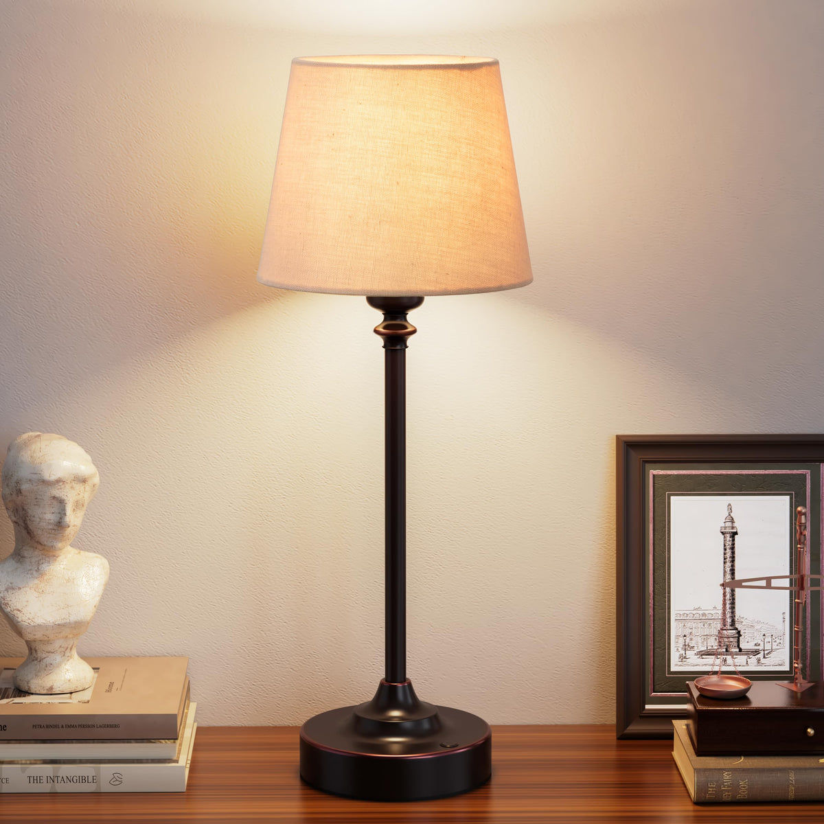 Kakanuo Gold Cordless Table Lamp with Rechargeable Battery, 1 Pack
