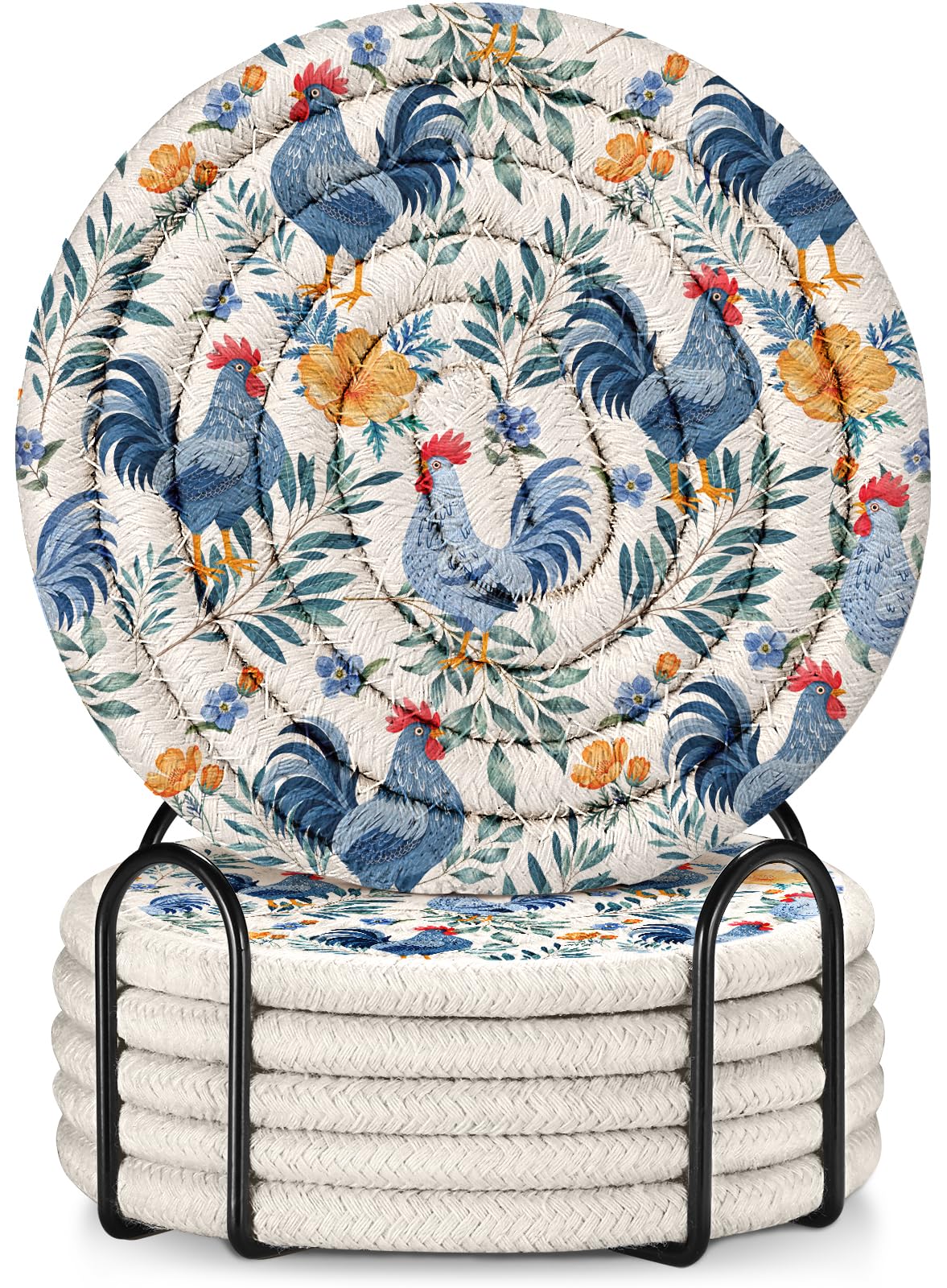 Heat Resistant Table Mats for Kitchen, Coasters, Pink Floral