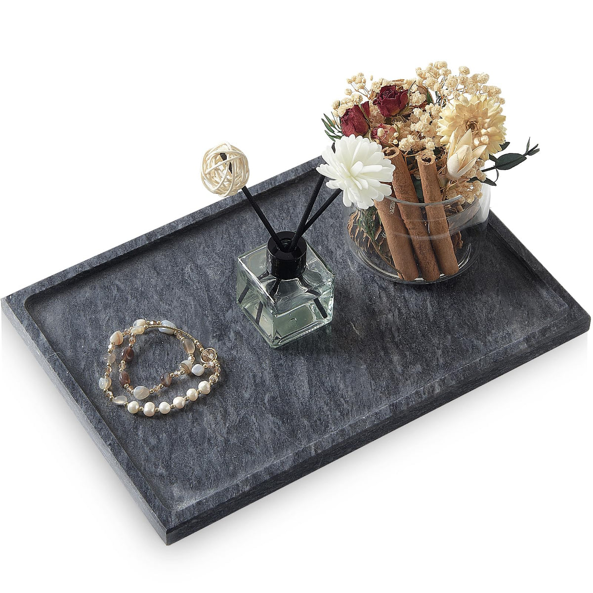 Marble Bathroom Tray,Pure Natural Vanity Tray