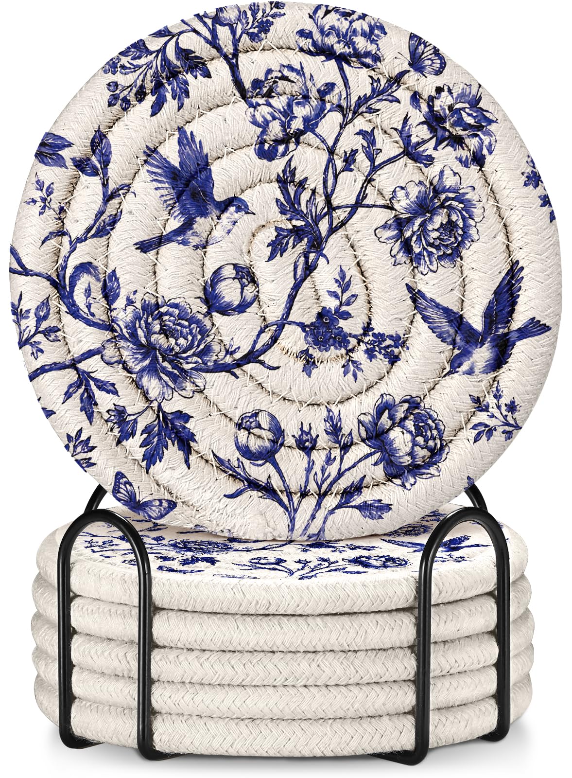 Heat Resistant Table Mats for Kitchen, Coasters, Pink Floral